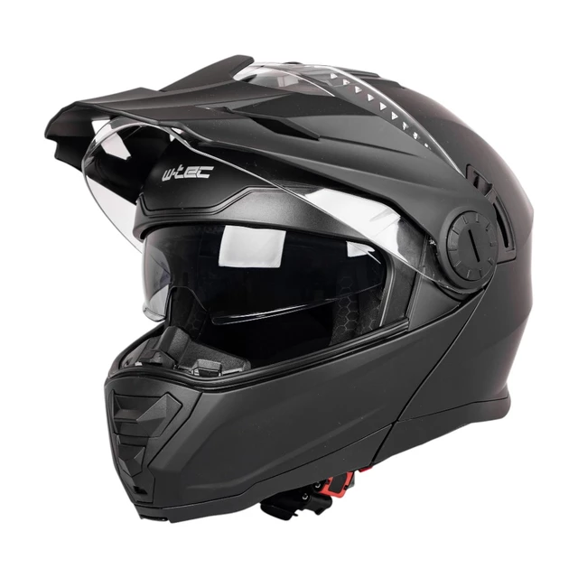Preklopna enduro čelada W-TEC Biscaia P/J - črna lesk