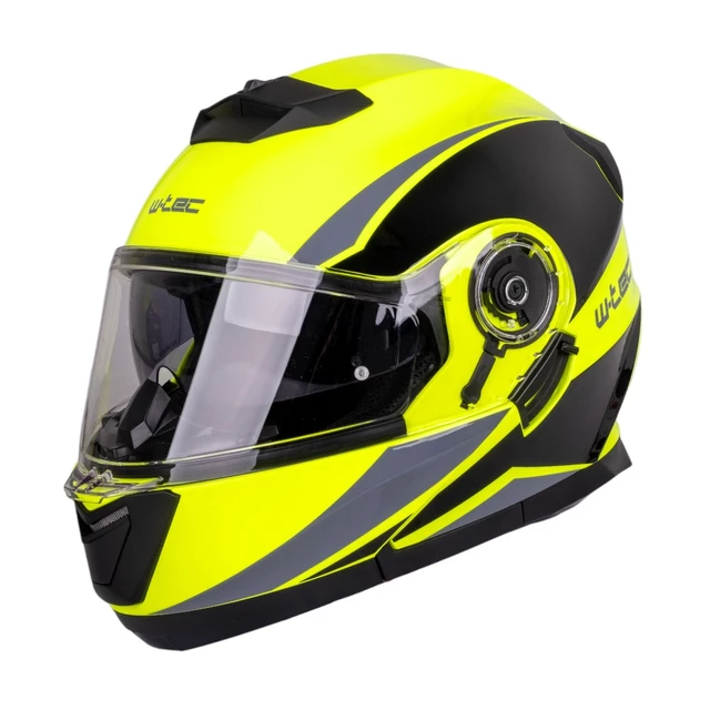Preklopna čelada W-TEC Banelmeda - črna-fluo rumena
