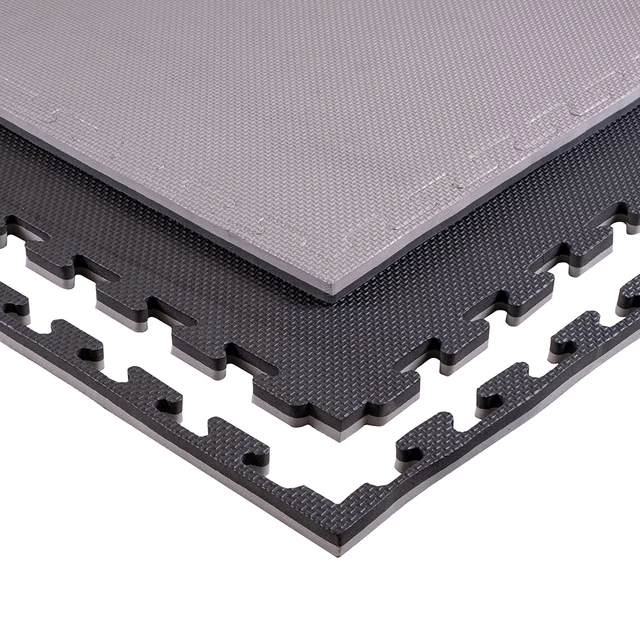 Puzzle tatami podloga inSPORTline Sazegul 100x100x2 cm - rdeče-modra, vzorec 5 črt