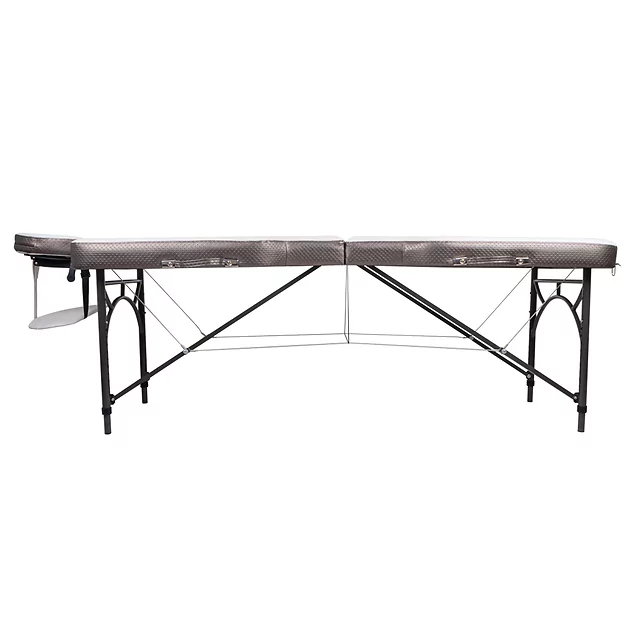 Masažna miza inSPORTline Kiyora 186x70x62,5-85,5 cm 2-dílné hliníkové - bela-siva