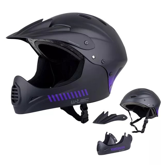 Downhill čelada W-TEC Campanero Noir Violet