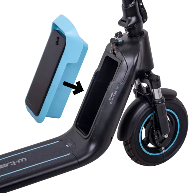 Električni skiro W-TEC SwapCharge 500 W 10'' z odstranljivo baterijo - rdeča