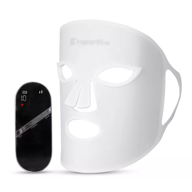 Polnilna silikonska LED svetlobna terapevtska maska inSPORTline Santorina