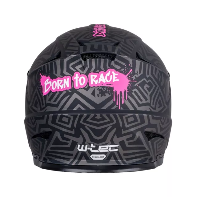 Downhill čelada W-TEC Richpike - Green & Blue Madness