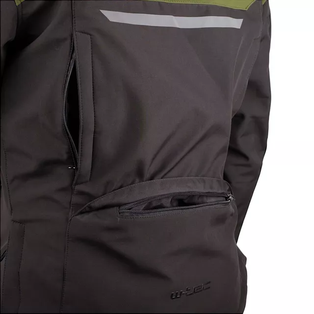 Moška softshell moto jakna W-TEC Annorack - khaki-černá