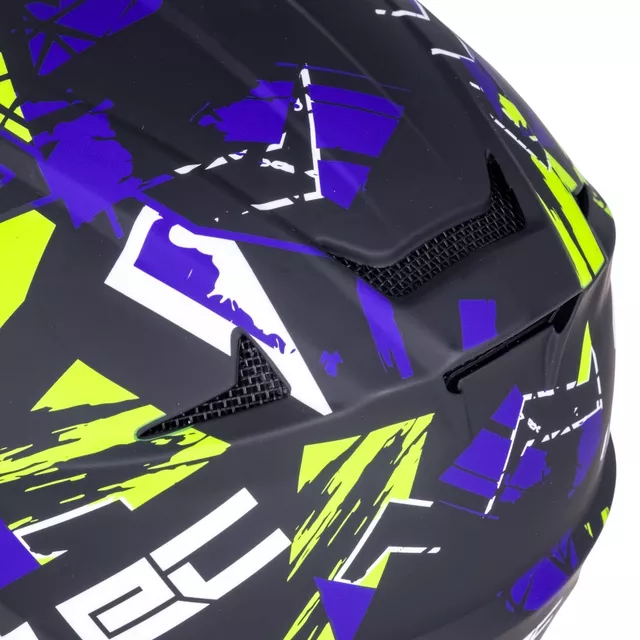 Downhill čelada W-TEC Richpike - Green & Blue Madness