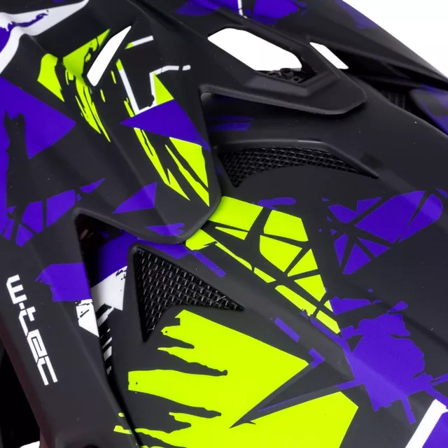 Downhill čelada W-TEC Richpike - Green & Blue Madness