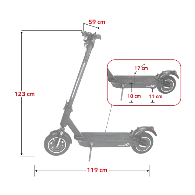 Električni skiro W-TEC Lambreto Max III 700W 10"