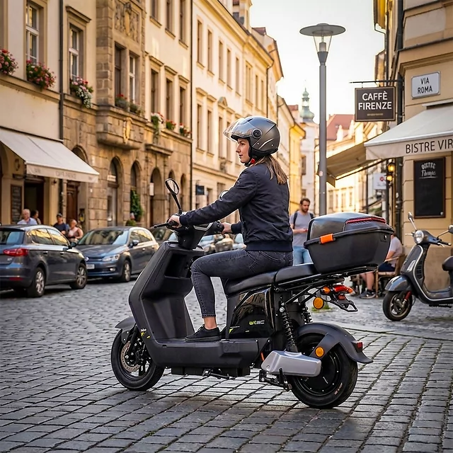 Električni skuter W-TEC Raike II 16'' • do 70 km • 25 km/h • brez vozniškega dovoljenja - črna-srebrna