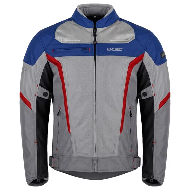 Poletna moška moto jakna W-TEC Mirelio - črna-fluo