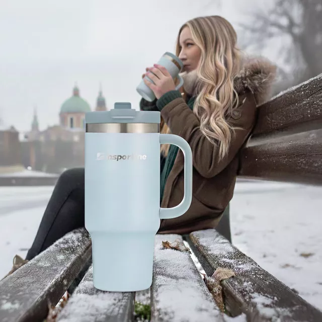 Termo skodelica inSPORTline Natticino 470 ml - modra