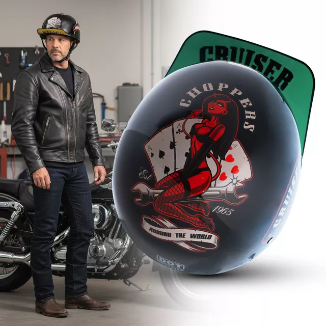 Retro odprta čelada W-TEC Skarim