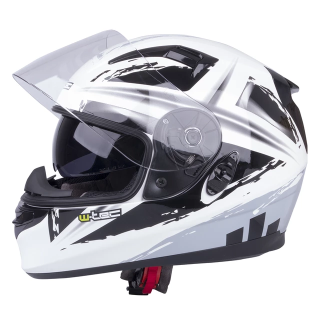 Moto čelada W-TEC V122 - črna-bela