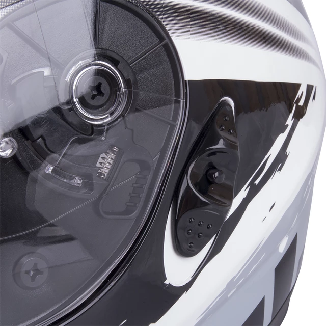 Moto čelada W-TEC V122 - črna-bela