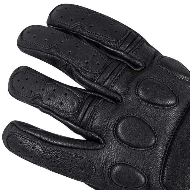 Usnjene moto rokavice W-TEC Cherton - črna