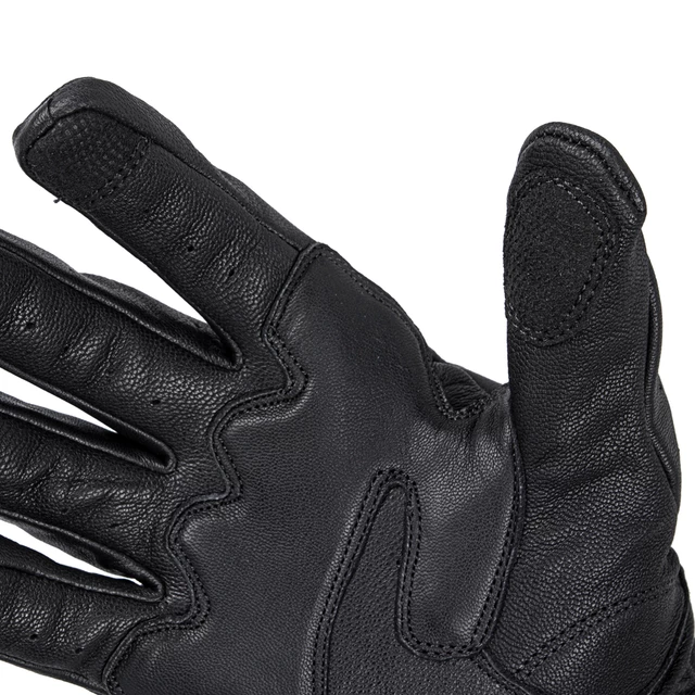 Usnjene moto rokavice W-TEC Cherton - črna