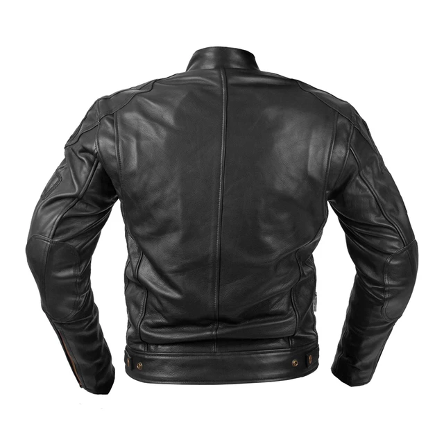 Moška usnjena moto jakna W-TEC Urban Noir - črna