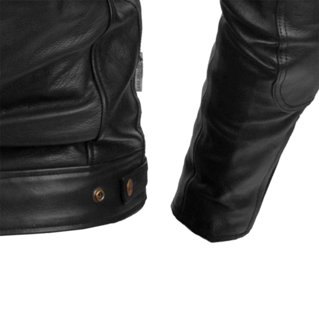 Moška usnjena moto jakna W-TEC Urban Noir - črna