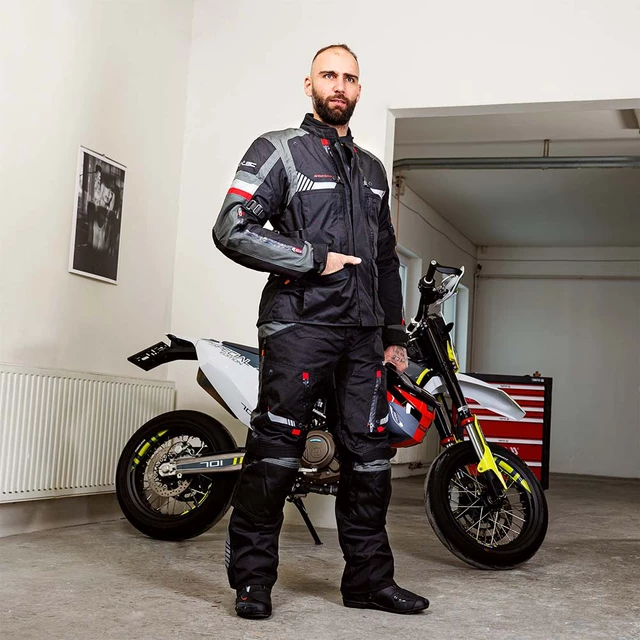 Moto kalhoty W-TEC Excellent - Thunderstorm Gray