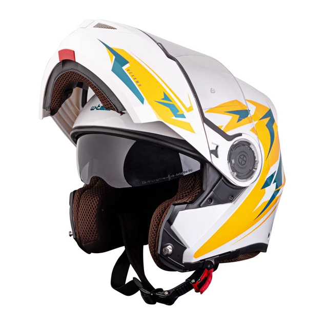 Moto čelada W-TEC Vexamo PI Graphic - White Graphic