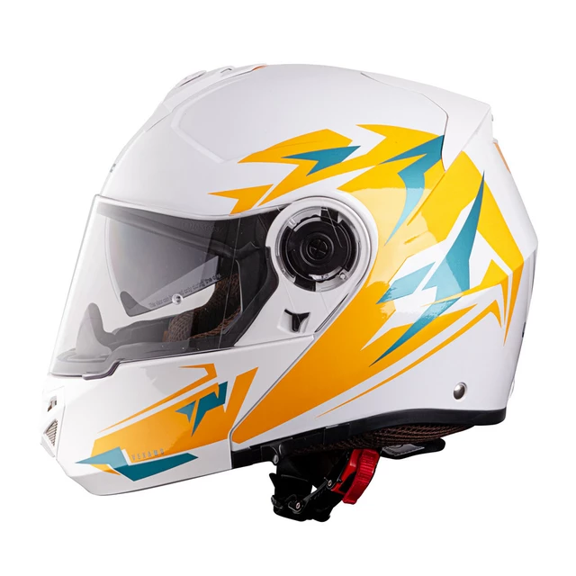 Moto čelada W-TEC Vexamo PI Graphic - White Graphic