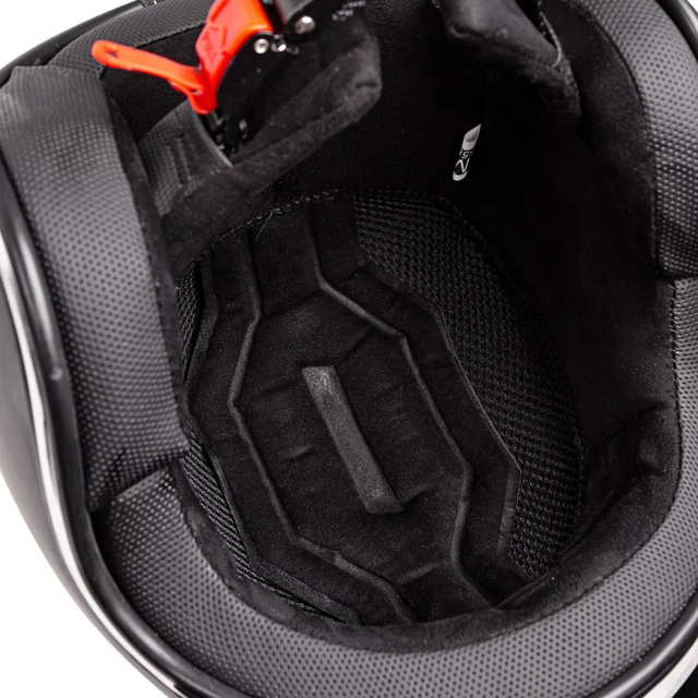 Moto čelada W-TEC YM-629 z očali Ageless - črna-mat
