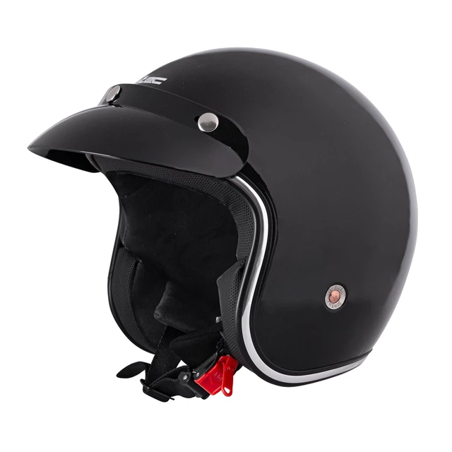 Moto čelada W-TEC YM-629 z očali Ageless - črna-mat