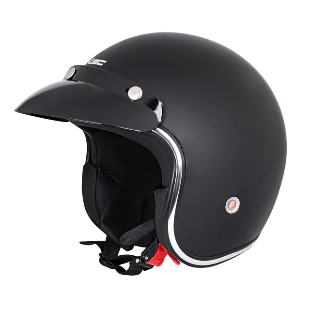 Moto čelada W-TEC YM-629 z očali Ageless - črna-mat