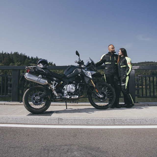 Ženske moto hlače W-TEC Spirital Lady - črna-fluo rumena