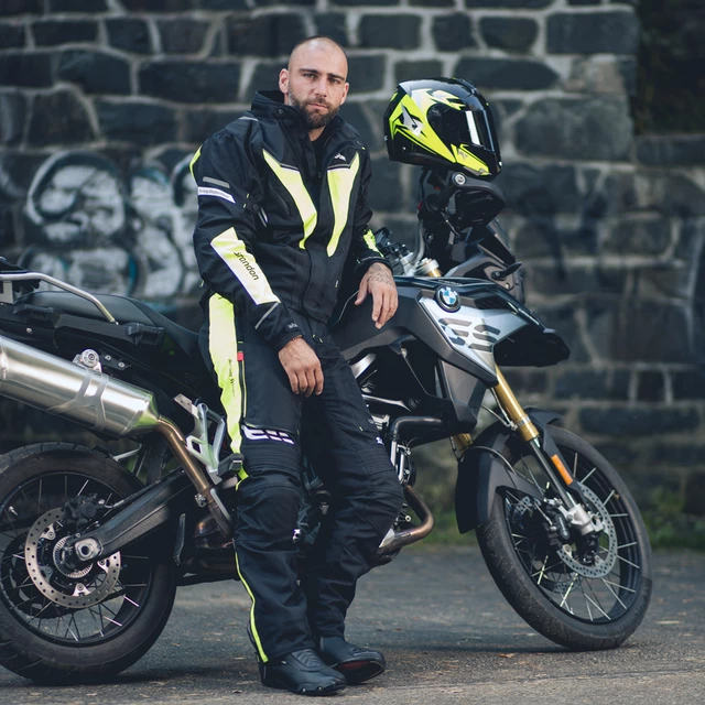 mOŠKA moto JAKNA W-TEC Brandon - černo-šedo-oranžová