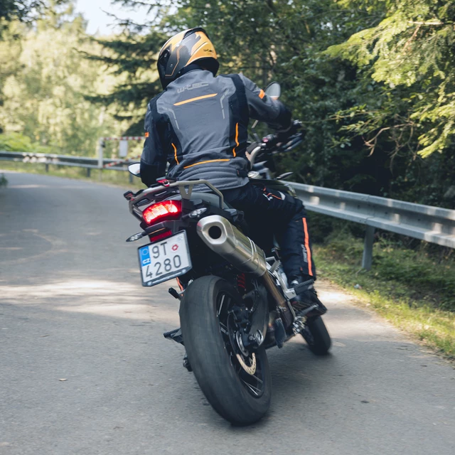 mOŠKA moto JAKNA W-TEC Brandon - černo-šedo-oranžová