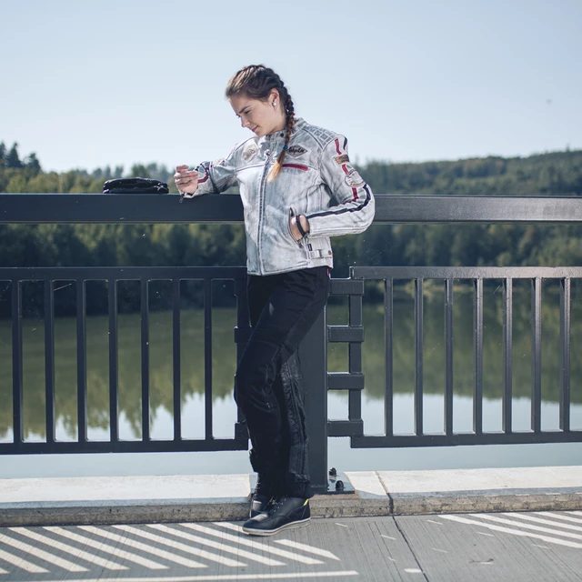 Ženske moto hlače W-TEC Ragana - črna