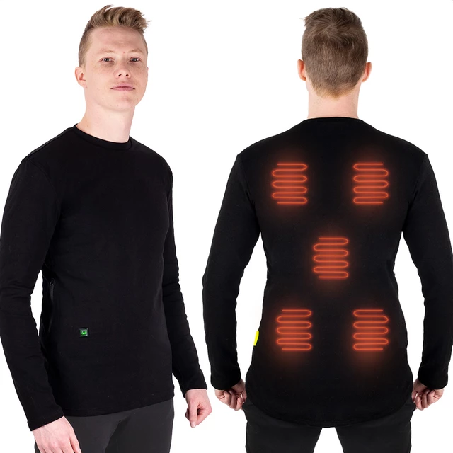Moška ogrevana majica W-TEC Insulong - črna