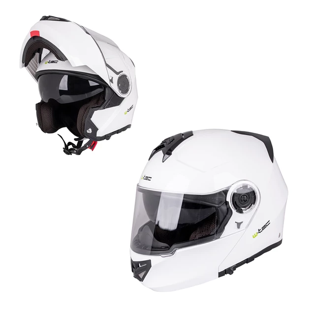 Preklopna moto čelada W-TEC Vexamo V270 - bela - bela