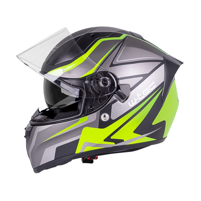 Integralna čelada W-TEC Vintegra Graphic - črna-fluo rumena