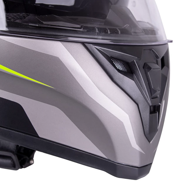 Integralna čelada W-TEC Vintegra Graphic - črna-fluo rumena