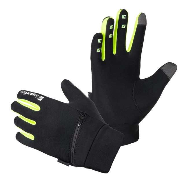 Tekaške rokavice inSPORTline Tibidabo - črna-fluo