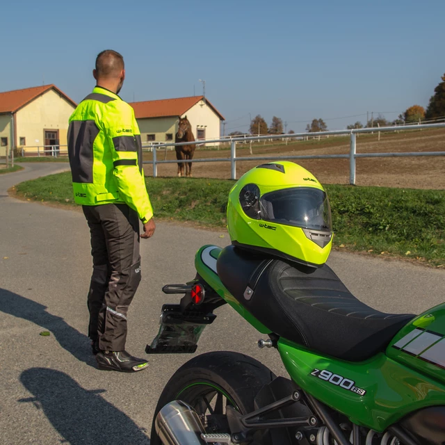 Moške poletne moto hlače W-TEC Alquizar - Black-Grey