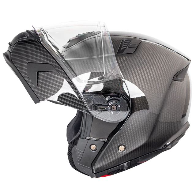 Preklopna moto čelada W-TEC Tensiler - karbon lesk
