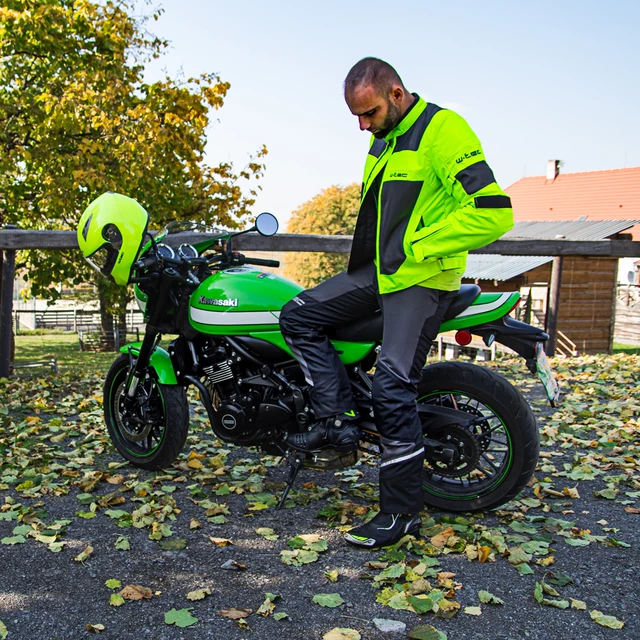 Moške poletne moto hlače W-TEC Alquizar - Black-Grey