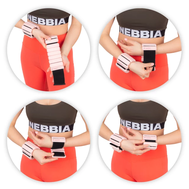 Fitnes uteži na zapestja/gležnje inSPORTline Brace - črna