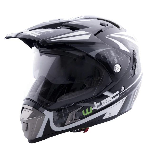 Motoristična čelada W-TEC NK-311 - Bela sijaj