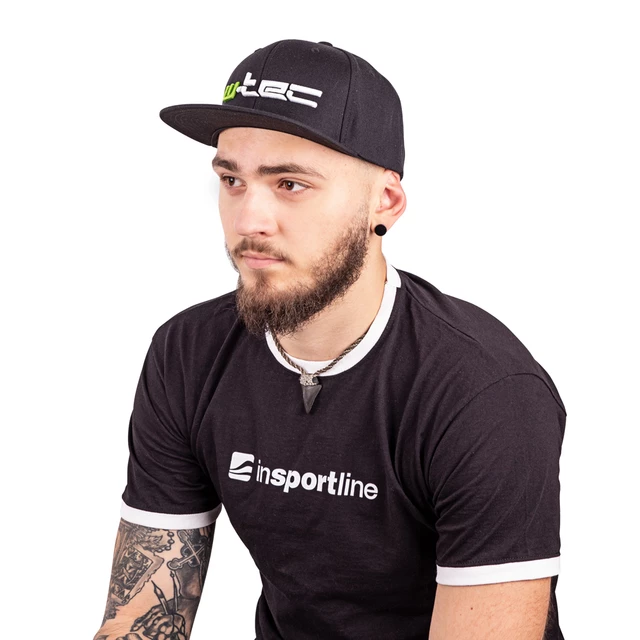 W-TEC Russjack kapa s šiltom - črna z zeleno-belim logom