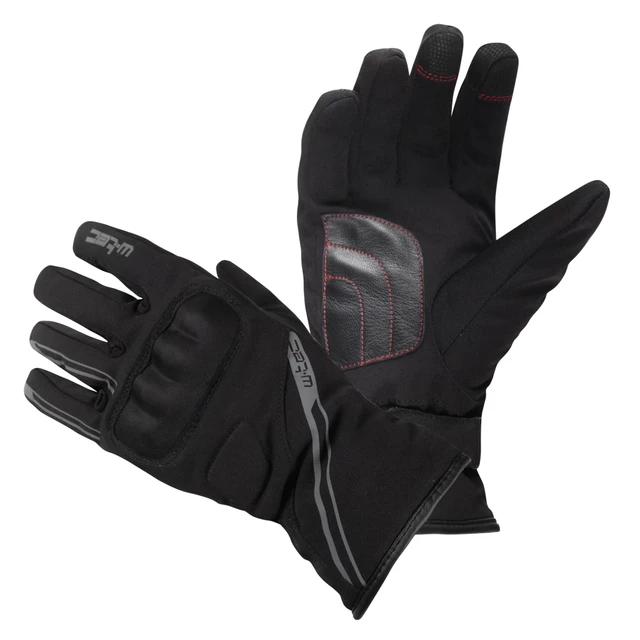 Moto rokavice W-TEC Turismo - črna - črna