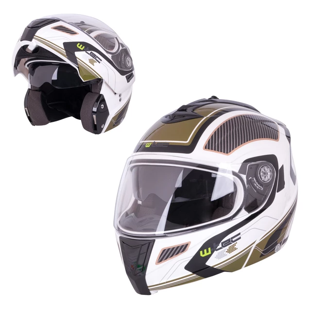 Moto čelada W-TEC NK-839 - S-Cape White Red