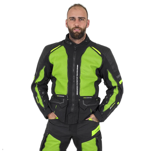 Moto jakna W-TEC Aircross - črna-zlata