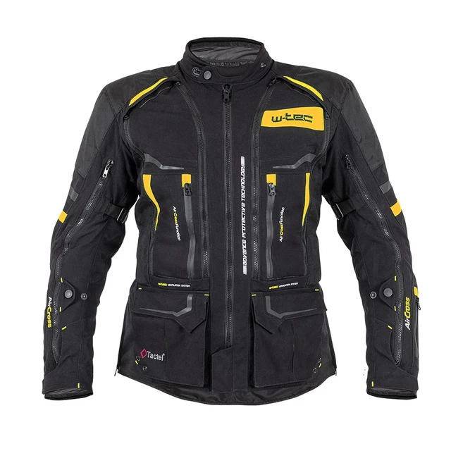 Moto jakna W-TEC Aircross - črna-zlata - črna-zlata
