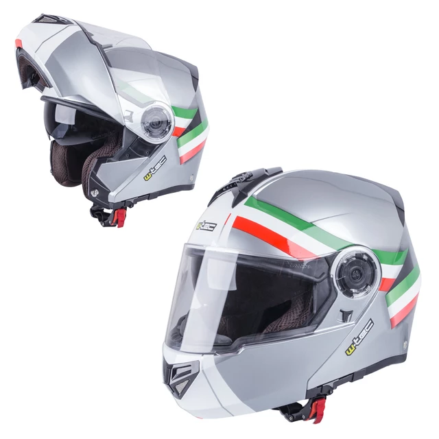 Preklopna moto čelada W-TEC Vexamo V270 - bela