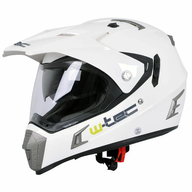 Motoristična čelada W-TEC NK-311 - Bela sijaj