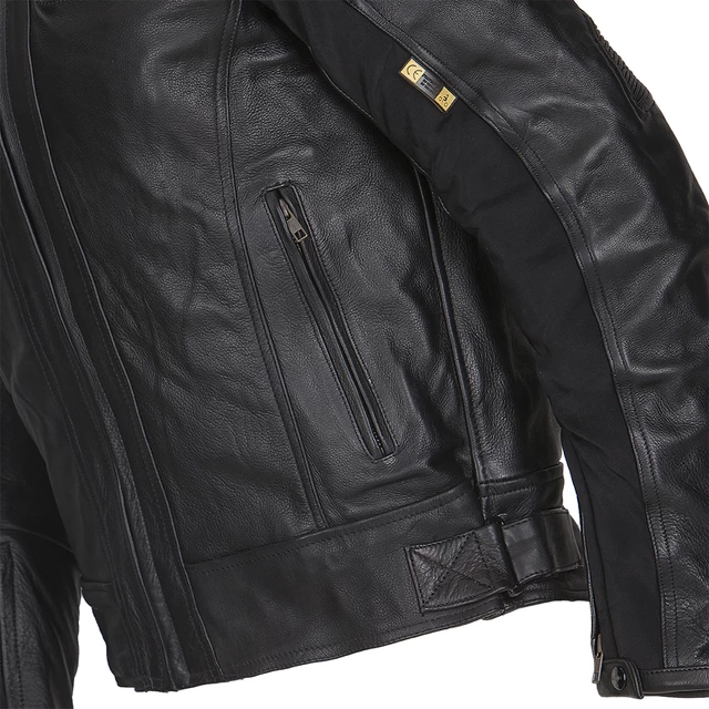 Moška usnjena moto jakna W-TEC NF-1121 - črna